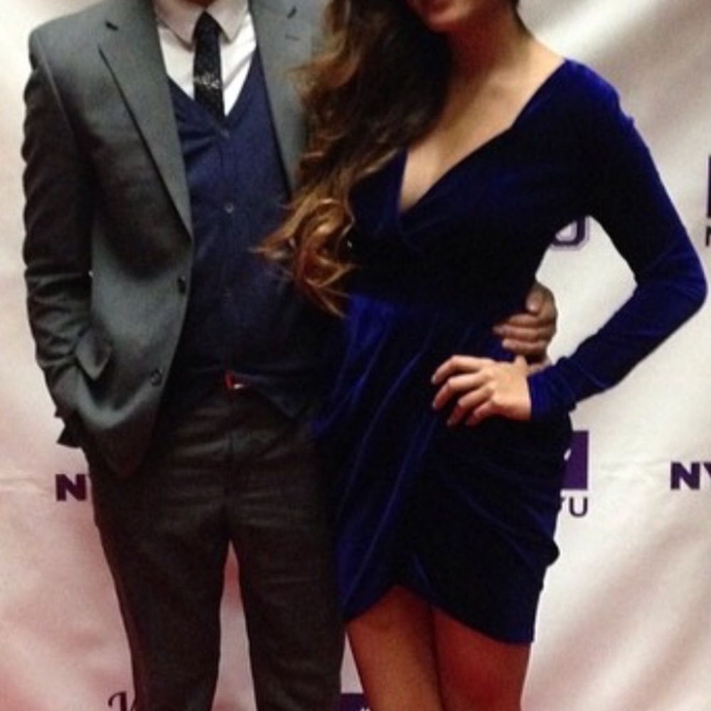 Blue Velvet Dress